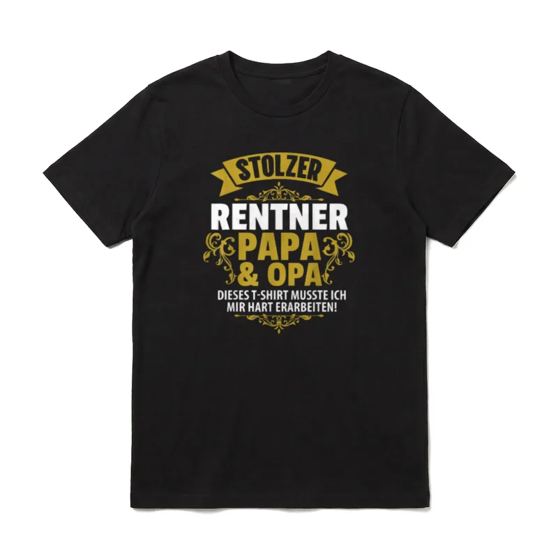 Stolzer Rentner Papa Opa T-Shirt – Klassisches T-Shirt in Schwarz