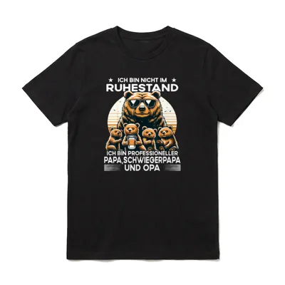 Rente & Pension Großvater T-Shirt – Klassisches T-Shirt in Schwarz