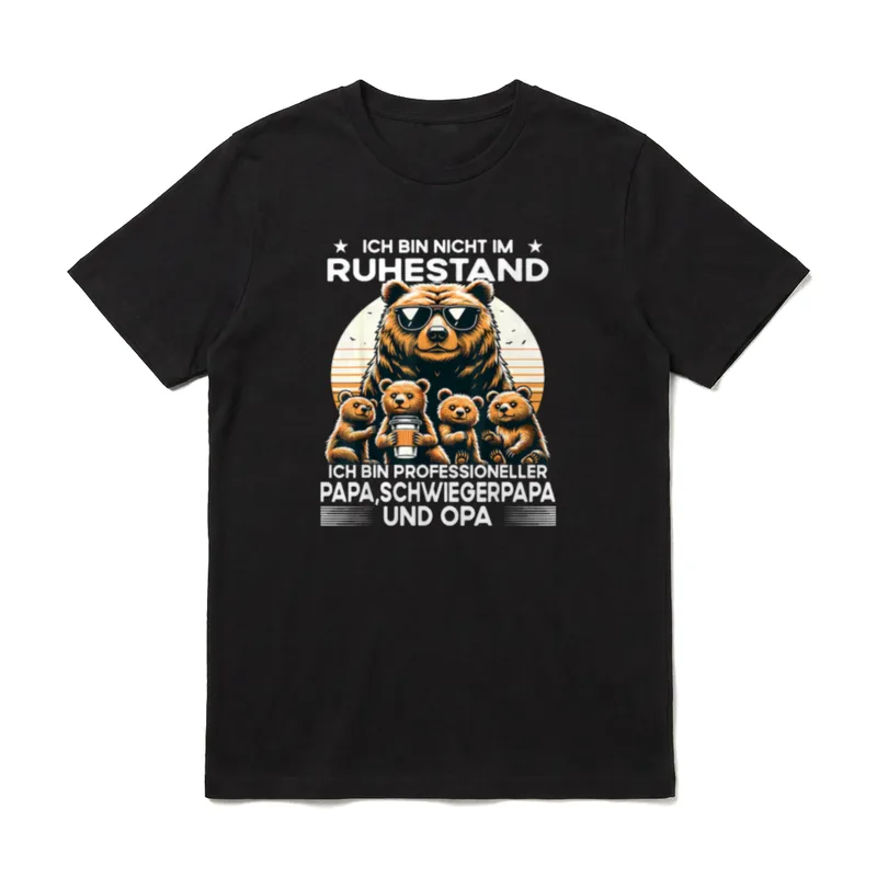Rente & Pension Großvater T-Shirt – Klassisches T-Shirt in Schwarz