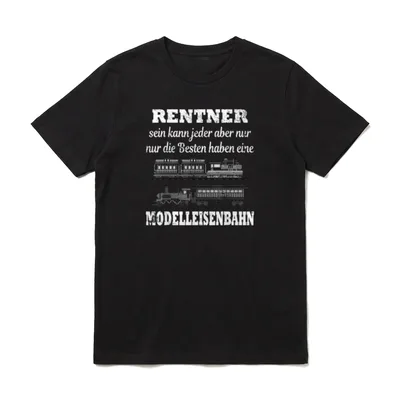 Modelleisenbahner Dampflok Rente Rentner T-Shirt – Klassisches T-Shirt in Schwarz