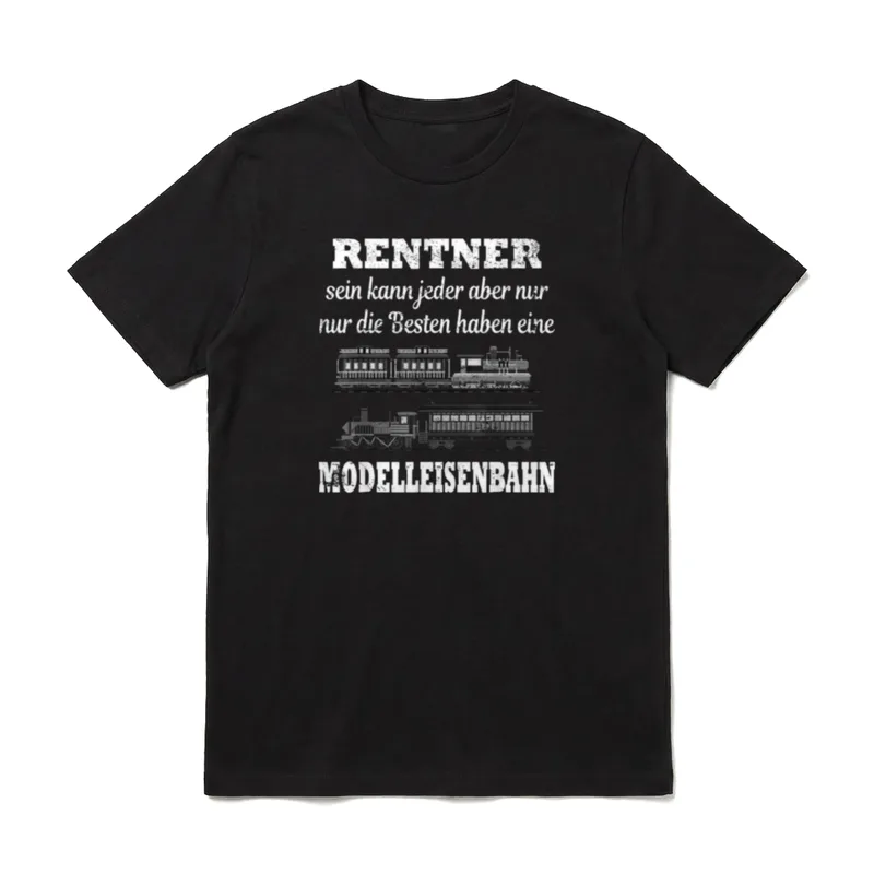 Modelleisenbahner Dampflok Rente Rentner T-Shirt – Klassisches T-Shirt in Schwarz