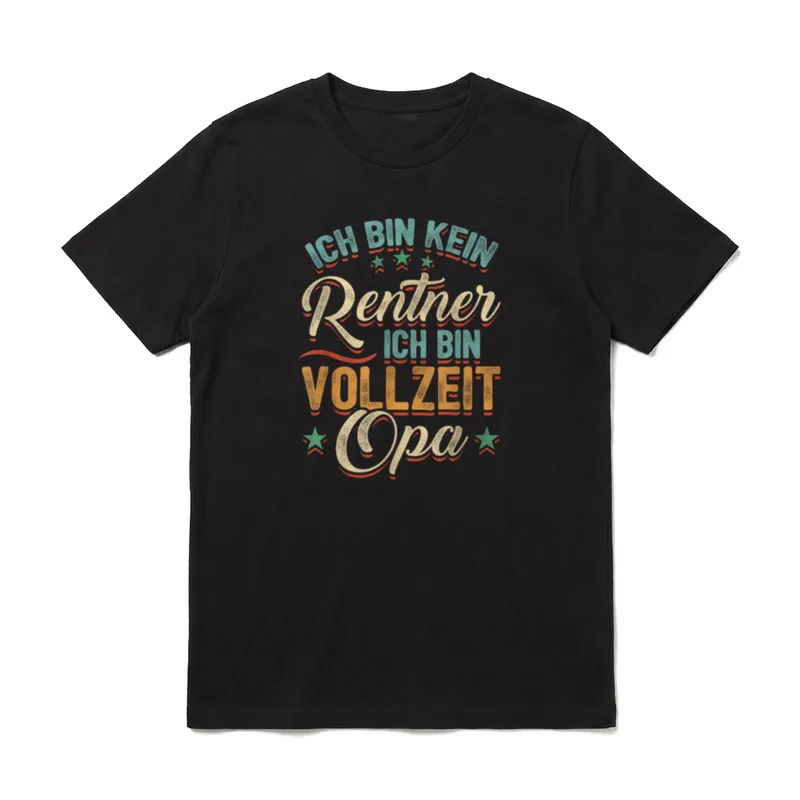 Ich Bin Kein Rentner T-Shirt – Klassisches T-Shirt in Schwarz