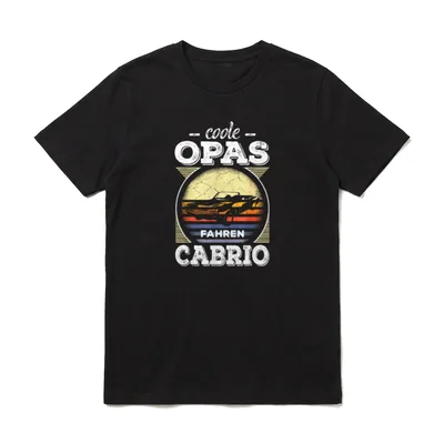 Coole Opas Fahren Cabrio T-Shirt – Klassisches T-Shirt in Schwarz