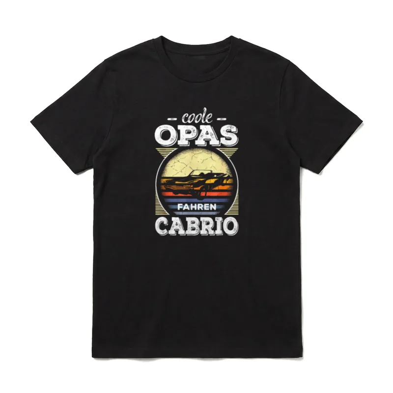 Coole Opas Fahren Cabrio T-Shirt – Klassisches T-Shirt in Schwarz
