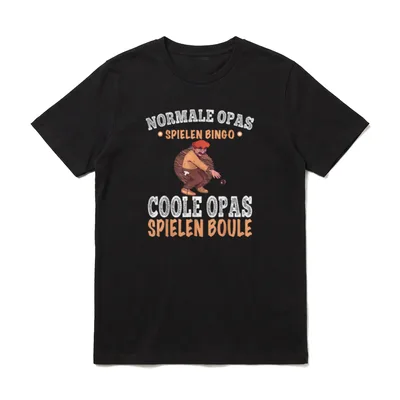 Boulespieler Homme Rentner Opa T-Shirt – Klassisches T-Shirt in Schwarz