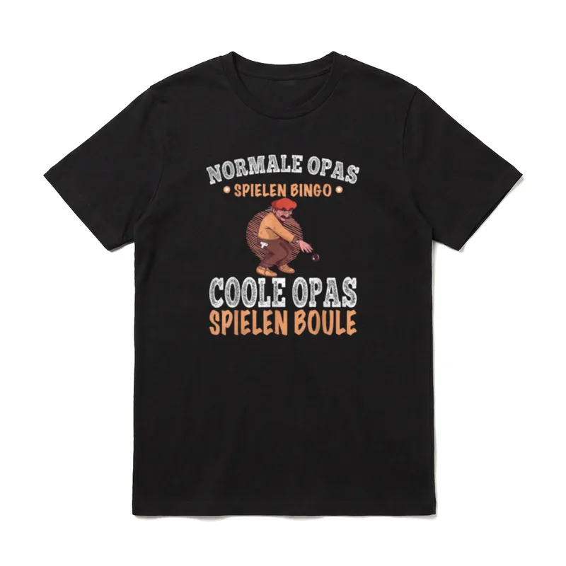Boulespieler Homme Rentner Opa T-Shirt – Klassisches T-Shirt in Schwarz