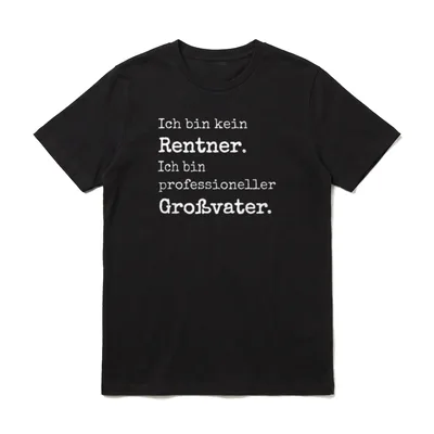 Rentner Design Ich bin T-Shirt – Klassisches T-Shirt in Schwarz