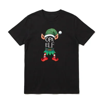 Weihnachtself Opa Elf Großvater T-Shirt – Klassisches T-Shirt in Schwarz