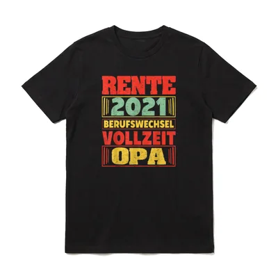 Ruhestand 2021 Spruch Rente T-Shirt – Klassisches T-Shirt in Schwarz