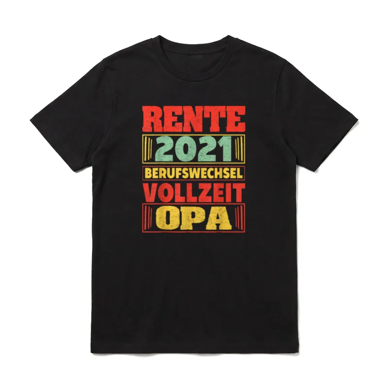 Ruhestand 2021 Spruch Rente T-Shirt – Klassisches T-Shirt in Schwarz