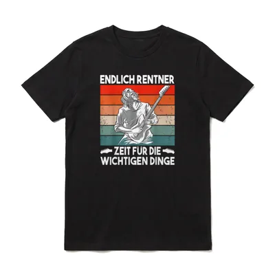 Rentner Musik Opa Gitarre T-Shirt – Klassisches T-Shirt in Schwarz