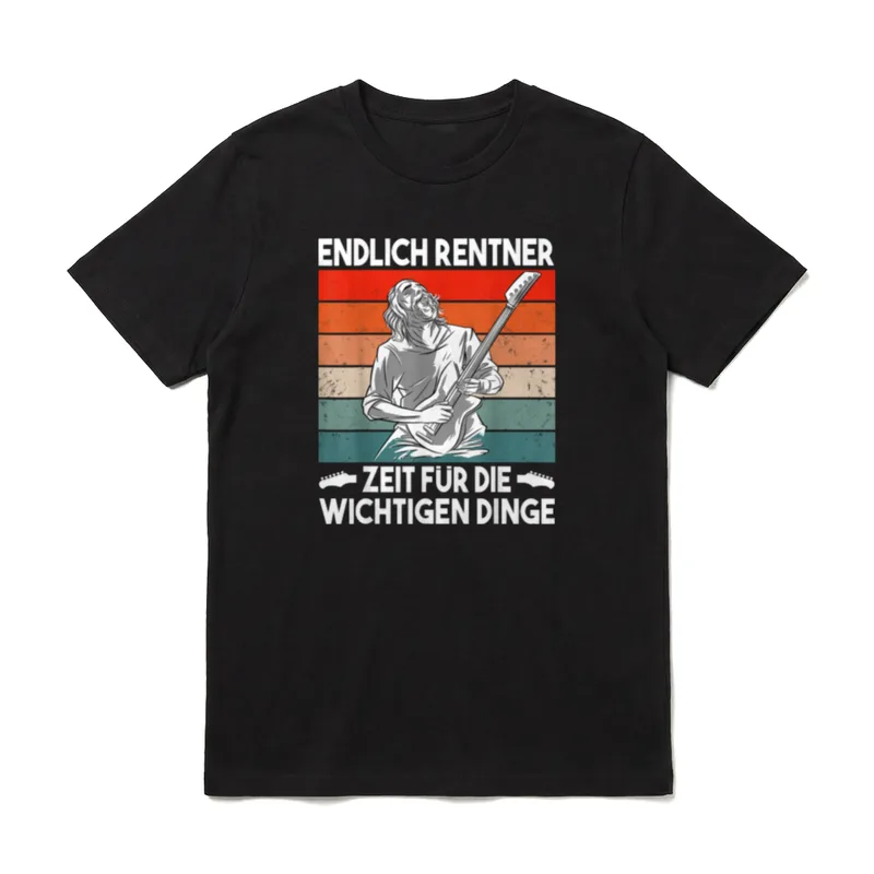 Rentner Musik Opa Gitarre T-Shirt – Klassisches T-Shirt in Schwarz