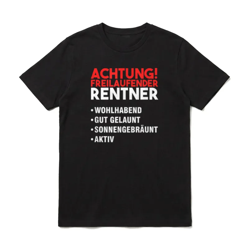 Freilaufender Rentner Rente Ruhestand T-Shirt – Klassisches T-Shirt in Schwarz