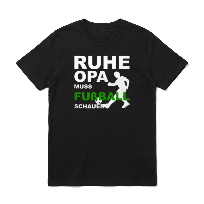 Ruhe Opa schaut Fußball T-Shirt – Klassisches T-Shirt in Schwarz