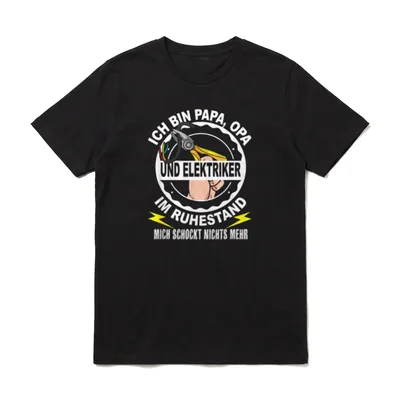 Ich bin Papa Opa Opa in Rente T-Shirt – Klassisches T-Shirt in Schwarz