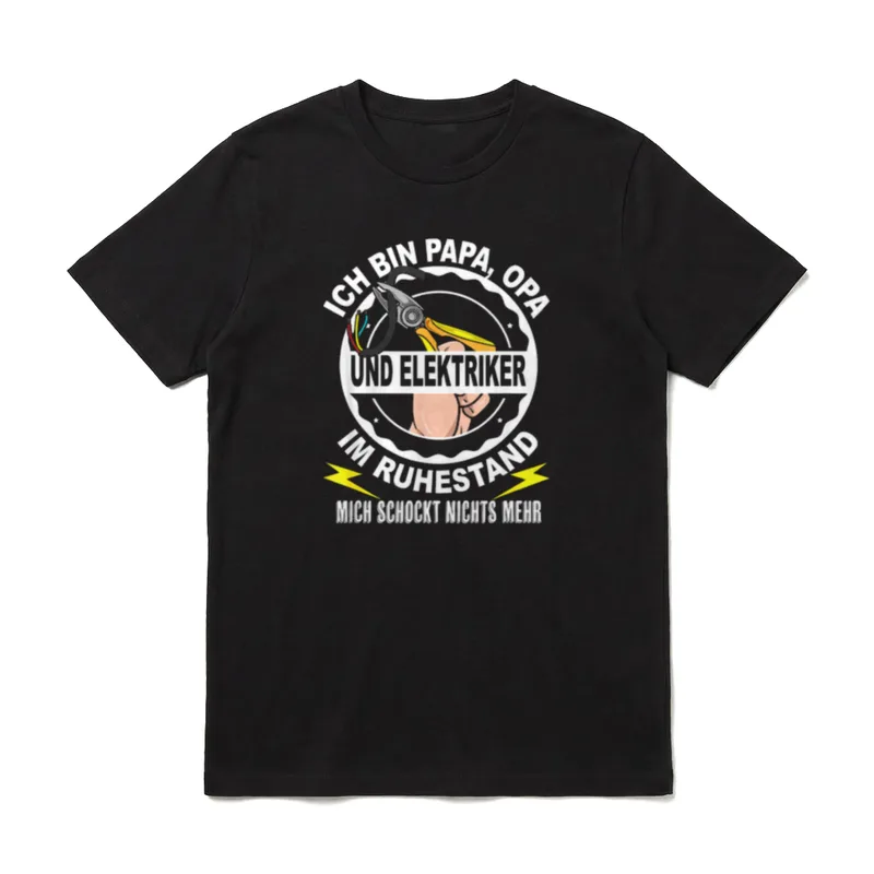 Ich bin Papa Opa Opa in Rente T-Shirt – Klassisches T-Shirt in Schwarz