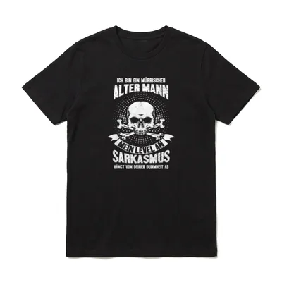 Ich bin ein alter T-Shirt – Klassisches T-Shirt in Schwarz