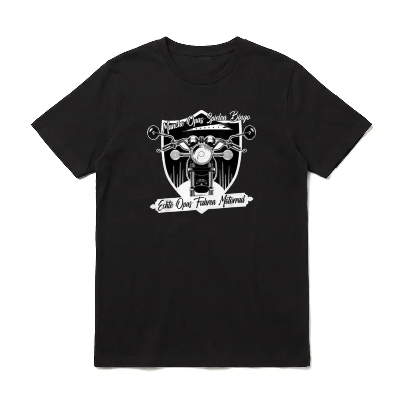Motorrad Opa Rentner Bingo T-Shirt – Klassisches T-Shirt in Schwarz