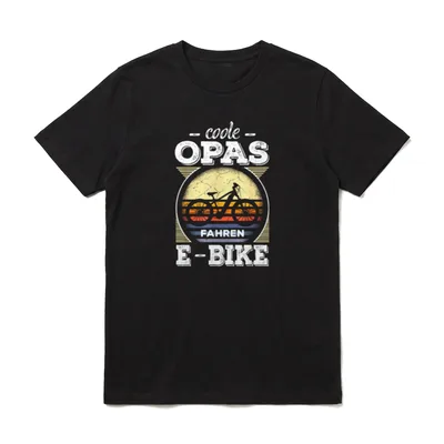 Coole Opas Fahren E-Bike T-Shirt – Klassisches T-Shirt in Schwarz