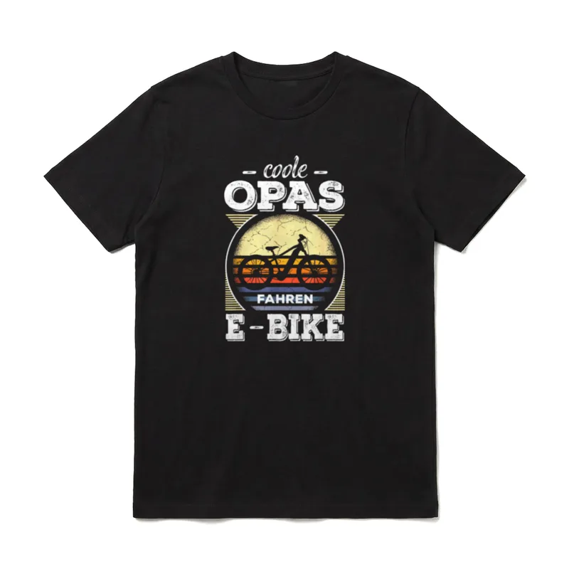 Coole Opas Fahren E-Bike T-Shirt – Klassisches T-Shirt in Schwarz