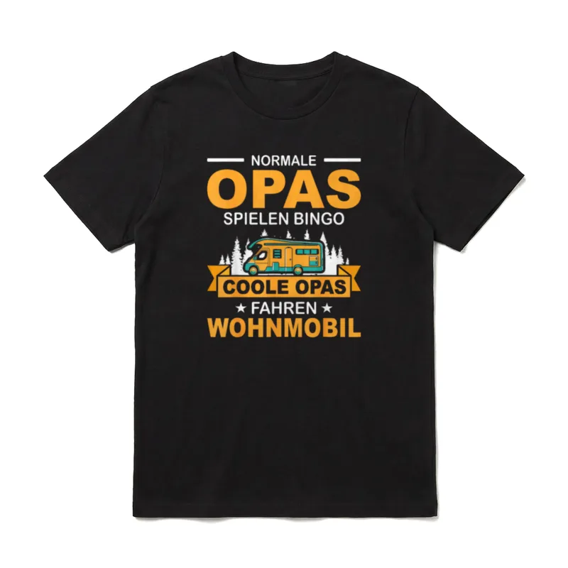 Großvater Rentner Camping Ruhestand T-Shirt – Klassisches T-Shirt in Schwarz