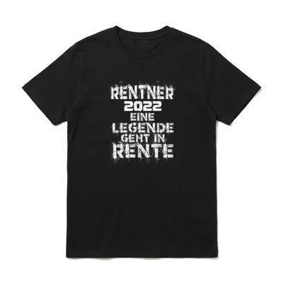 Rentner eine legende geht T-Shirt – Schriftzug „Rentner 2022 eine Legende geht in Rente“ – Klassisches T-Shirt in Schwarz
