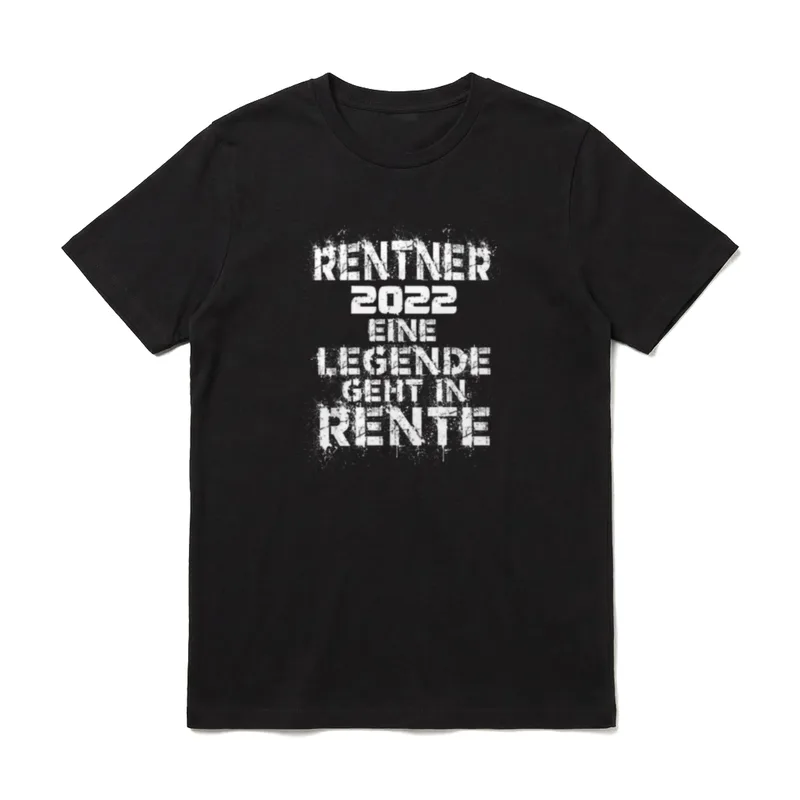 Rentner eine legende geht T-Shirt – Schriftzug „Rentner 2022 eine Legende geht in Rente“ – Klassisches T-Shirt in Schwarz