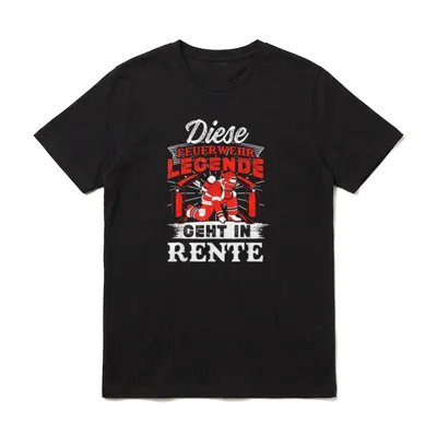 Feuerwehr Legenden Rente Opa T-Shirt – Klassisches T-Shirt in Schwarz