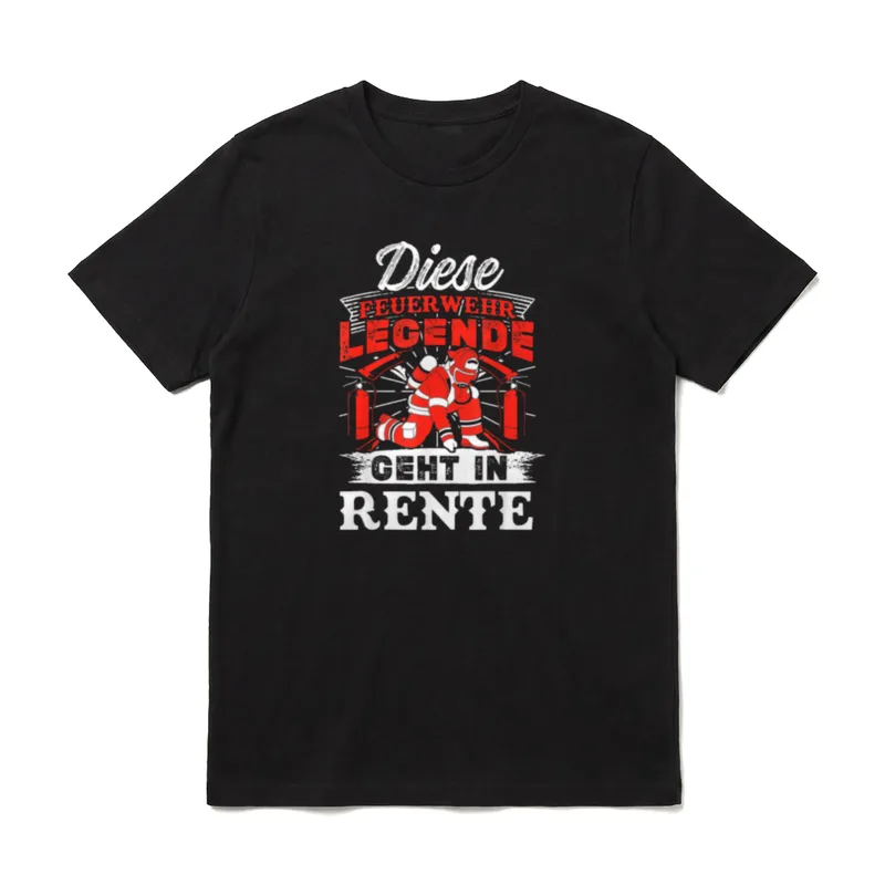 Feuerwehr Legenden Rente Opa T-Shirt – Klassisches T-Shirt in Schwarz
