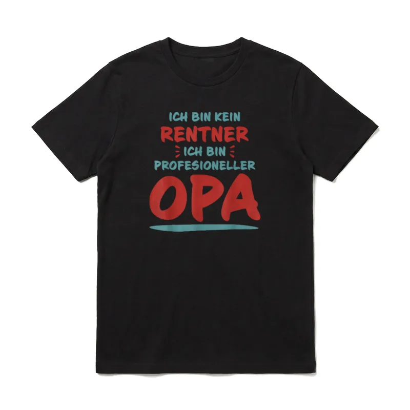 Lustiges Kein Rentner Sondern Opa in Rente T-Shirt – Klassisches T-Shirt in Schwarz
