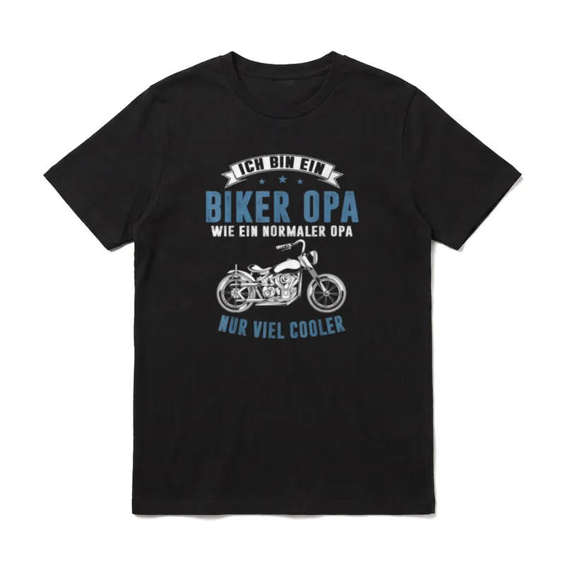 Biker Opa Ruhestand Motorradfahrer T-Shirt – Klassisches T-Shirt in Schwarz