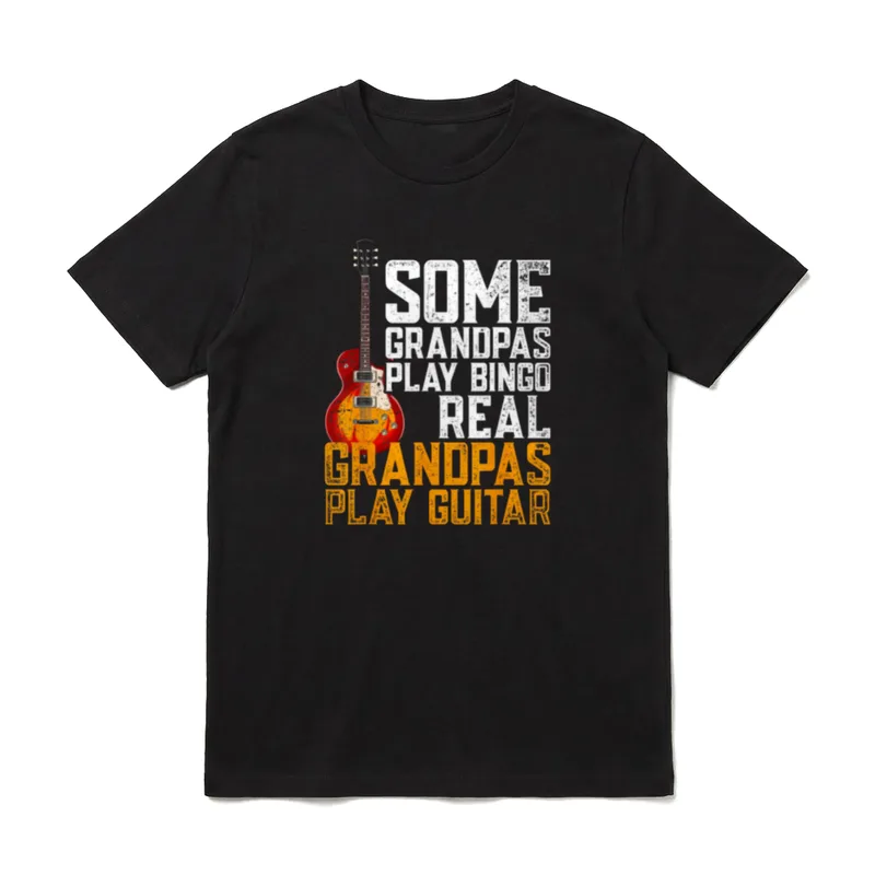 Gitarrist Rocker Opa T-Shirt – Klassisches T-Shirt in Schwarz