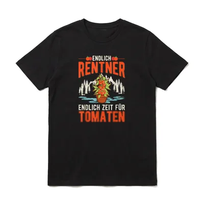 Tomaten Rentner Tomatenzüchter Opa T-Shirt – Klassisches T-Shirt in Schwarz