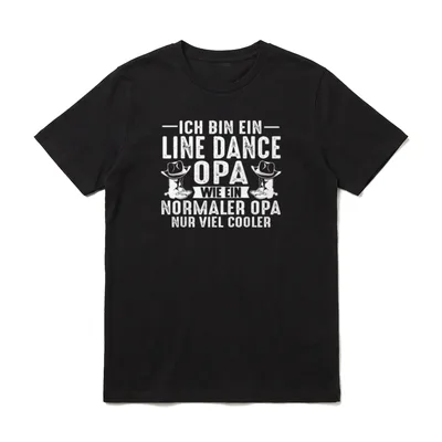Linedance Opa Line Dance T-Shirt – Klassisches T-Shirt in Schwarz