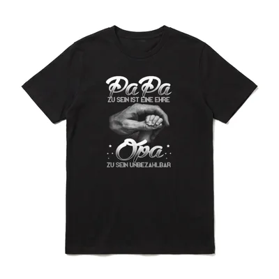 Papa zu sein ist Opa Sprüche & Geschenke T-Shirt – Klassisches T-Shirt in Schwarz