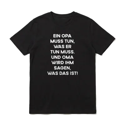 Oma und Opa T-Shirt – Klassisches T-Shirt in Schwarz