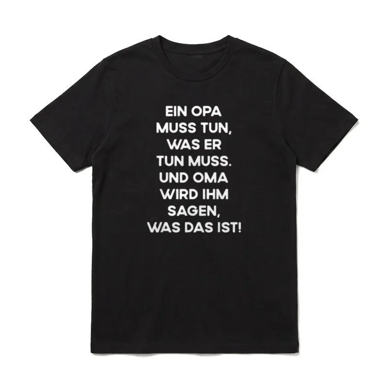 Oma und Opa T-Shirt – Klassisches T-Shirt in Schwarz