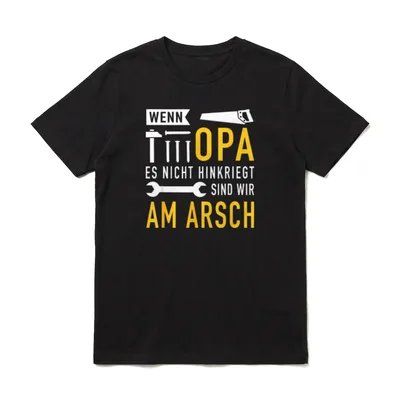 Wenn Opa es nicht hinkriegt T-Shirt – Klassisches T-Shirt in Schwarz