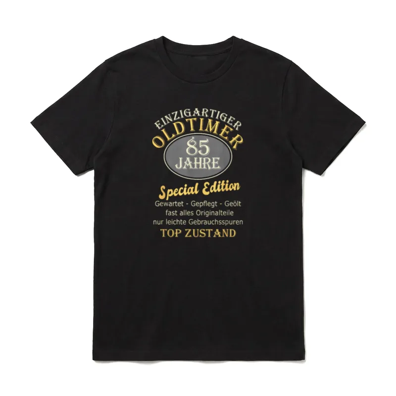 85. Geburtstag Mann Oldtimer T-Shirt – Klassisches T-Shirt in Schwarz