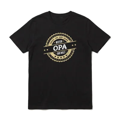 Opa bester Opa T-Shirt – Klassisches T-Shirt in Schwarz