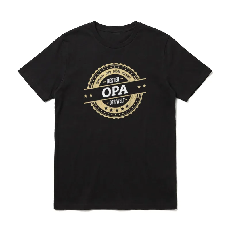Opa bester Opa T-Shirt – Klassisches T-Shirt in Schwarz