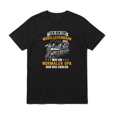 Dampflok Lokomotiven Züge Modellbahn T-Shirt – Klassisches T-Shirt in Schwarz