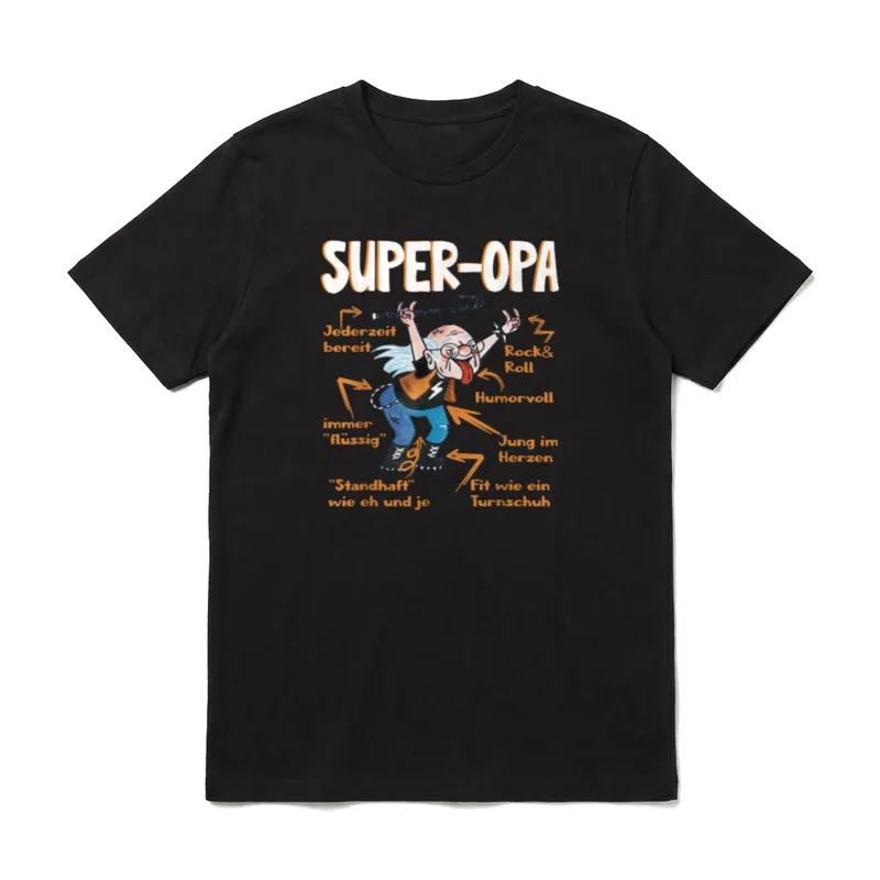 Anatomie eines Super Opa T-Shirt – Klassisches T-Shirt in Schwarz