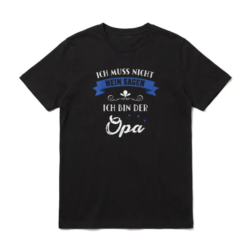 Ich Muss Nicht Nein Opa Sprüche & Geschenke T-Shirt – Klassisches T-Shirt in Schwarz