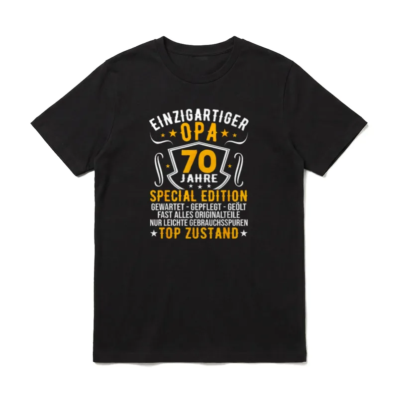 70. Geburtstag Männer Opa T-Shirt – Klassisches T-Shirt in Schwarz