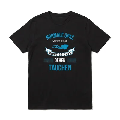 Taucher Opa Tauchen Männer T-Shirt – Klassisches T-Shirt in Schwarz