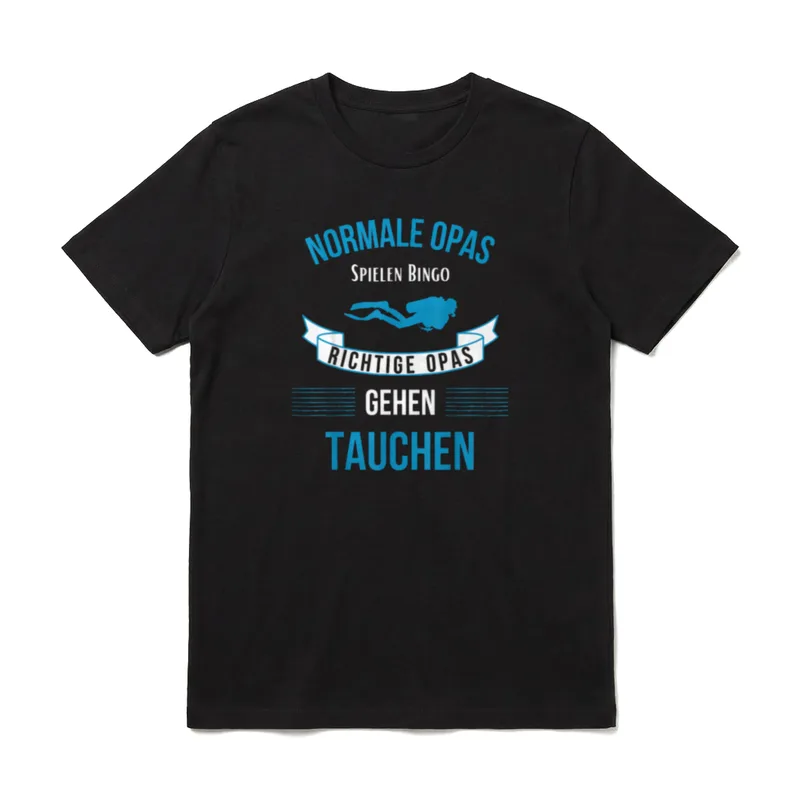 Taucher Opa Tauchen Männer T-Shirt – Klassisches T-Shirt in Schwarz