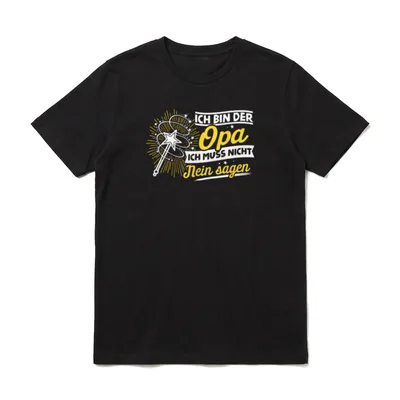 Ich bin der Opa Opa Sprüche & Geschenke T-Shirt – Klassisches T-Shirt in Schwarz