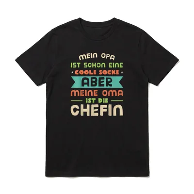 Mein Opa ist cool! T-Shirt – Klassisches T-Shirt in Schwarz