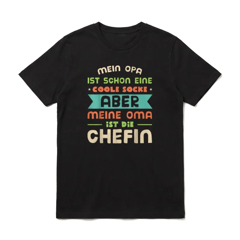 Mein Opa ist cool! T-Shirt – Klassisches T-Shirt in Schwarz